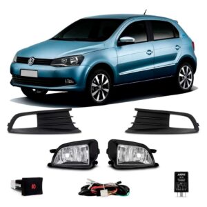 Kit Farol Milha Auxiliar Neblina Gol G6 13 À 16 C/ Grade