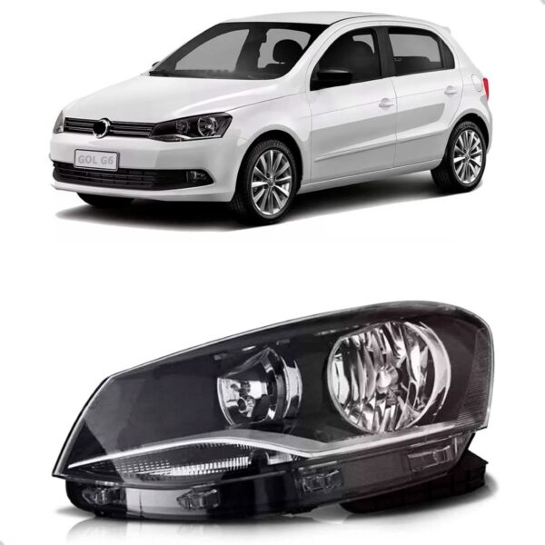 Farol Vw Gol G6 2013 2014 2015 2016 Foco Duplo 1ª Linha Esquerdo/motorista