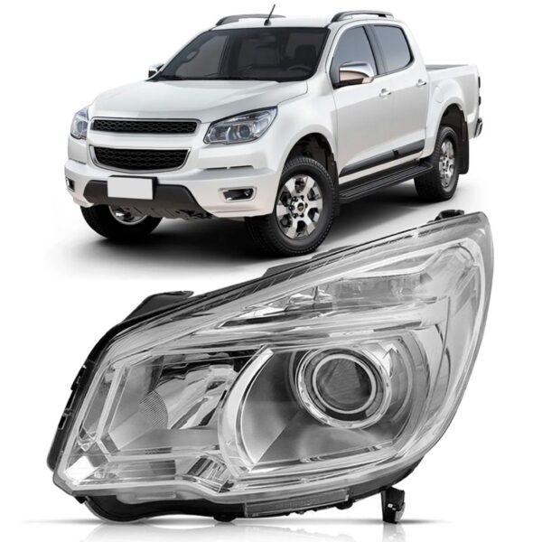 Farol S10 2012 A 2016 Manual S/projetor Com Foco Simples Lado Esquerdo