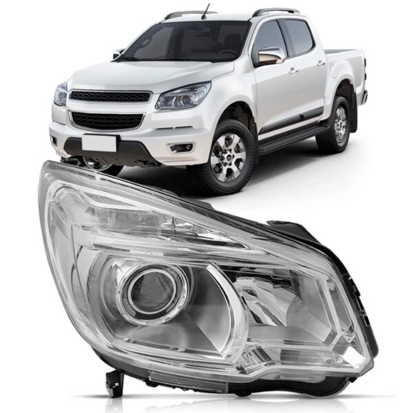 Farol S10 2012 A 2016 Manual S/projetor Com Foco Simples Lado Direito