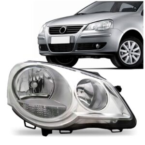 Farol Polo 07 08 09 10 11 12 Manual Cromado Oferta 1ª Linha - Direito/passageiro