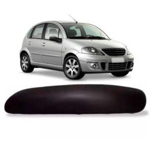 Moldura Parachoque Dianteiro Citroen C3 2003 A 2008 Preto Lado Esquerdo