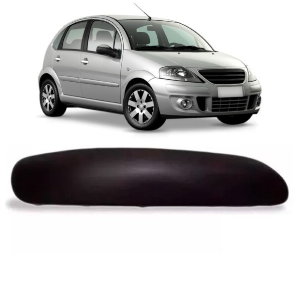 Moldura Parachoque Dianteiro Citroen C3 2003 A 2008 Preto Lado Direito