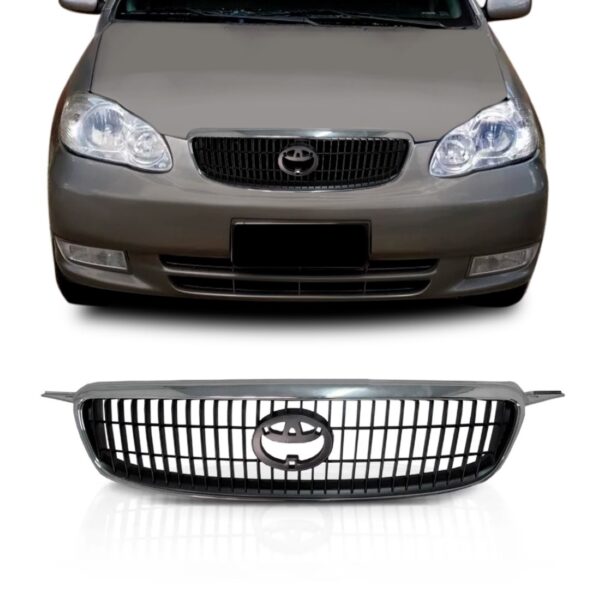 Grade Radiador Toyota Corolla Seg 2003 2004 Moldura 1a Linha - Preto
