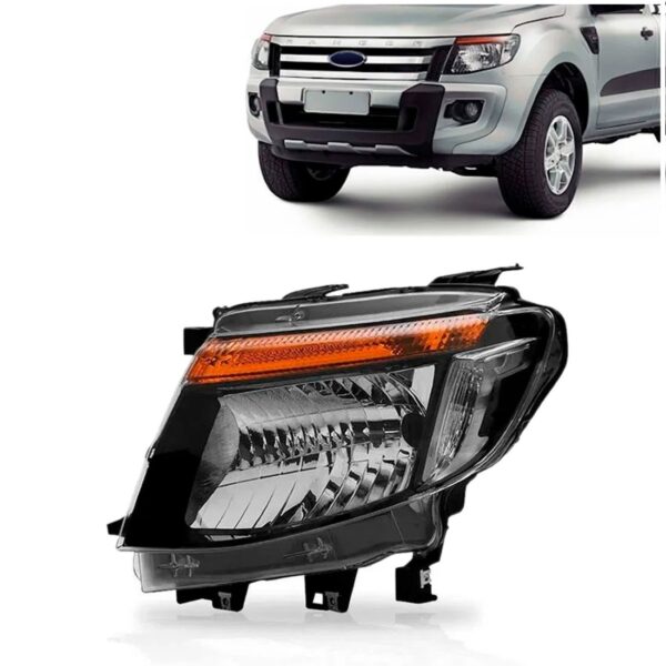 Farol Ranger 13 2014 2015 2016 Mascara Negra Manual 1ª Linha Esquerdo/motorista