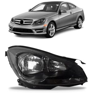 Farol Mercedes Classe C 2012 A 2014 Máscara Negra S/ Xênon Lado Direito