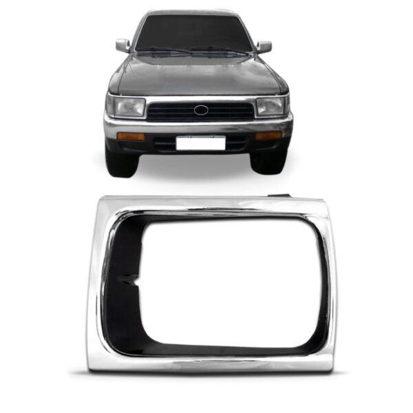 Aro Do Farol Toyota Hilux 4x4 1992 A 2001 Cromado- Lado Esquerdo