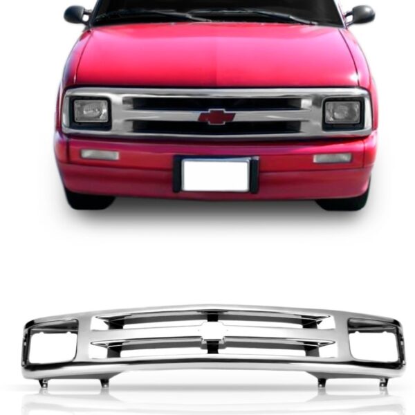 Tela Frontal Radiador S10 1993 1994 1995 Cromada