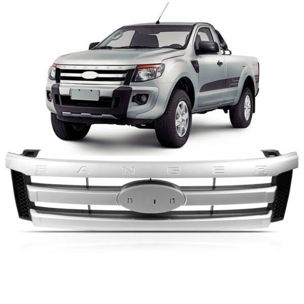 Grade Radiador Ranger 2013 A 2016 Preta Moldura 1a Linha Plástico