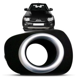 Moldura Milha Auxiliar Triton 2012 2013 Com Furo Aro Cinza Lado Direito