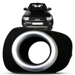 Moldura Milha Auxiliar Triton 2012 2013 Com Furo Aro Cinza Lado Esquerdo