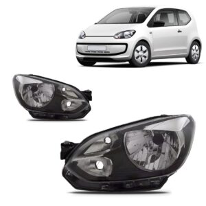 Farol Manual Eletrico Up 2014 2015 2016 Friso Preto 1ª Linha Esquerdo/motorista