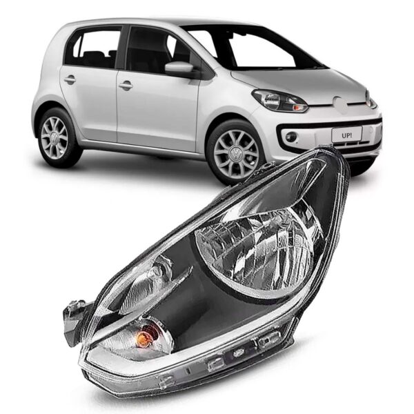 Farol Up 2014 A 2016 Manual/eletrico Friso Cinza C/ Garantia Lado Esquerdo