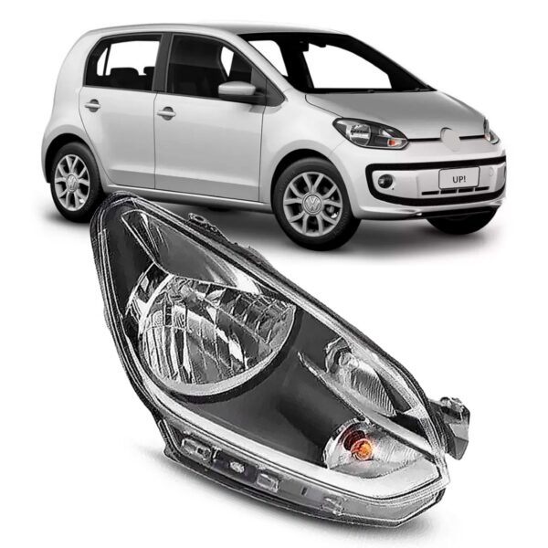 Farol Up 2014 A 2016 Manual/eletrico Friso Cinza C/ Garantia Lado Direito