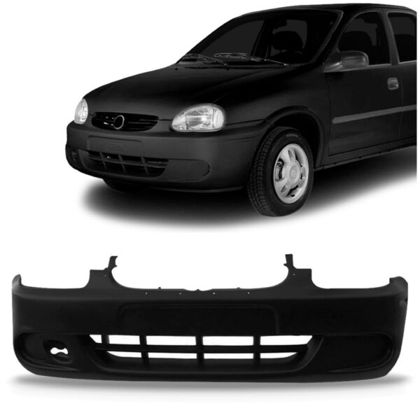 Parachoque Corsa Classic 2008 A 10 S/furo Milha C/furo Grade Preto