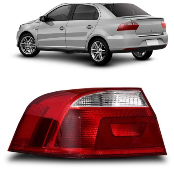 Sinaleira Traseira Voyage 13/16 Bicolor Borda Cromada Valeo Lado Esquerdo