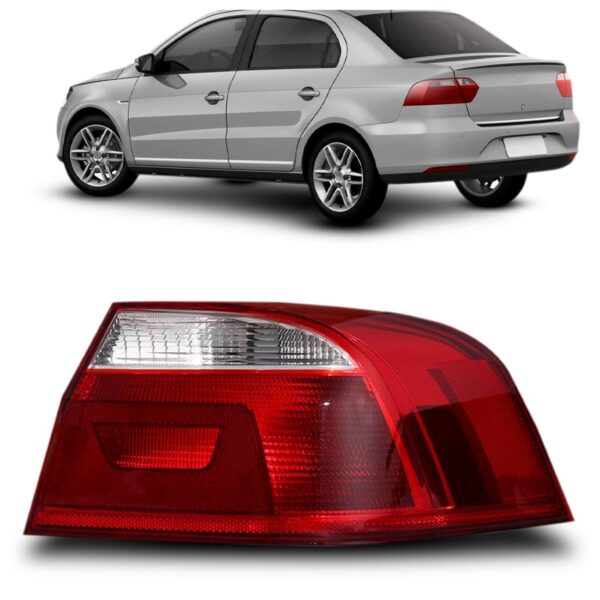 Sinaleira Traseira Voyage 13/16 Bicolor Borda Cromada Valeo Lado Direito