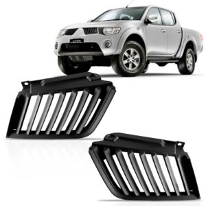 Par Tela Frontal Radiador Superior Triton 07 08 09 10 Preto Preto