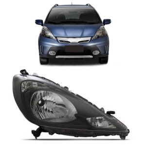 Farol Para Honda New Fit Twist 2013 2014 2015 Máscara Negra Lado Direito