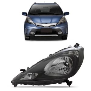 Farol Para Honda New Fit Twist 2013 2014 2015 Máscara Negra Lado Esquerdo