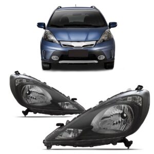 Farol Para Honda New Fit Twist 2013 2014 2015 Máscara Negra Lado Esquerdo