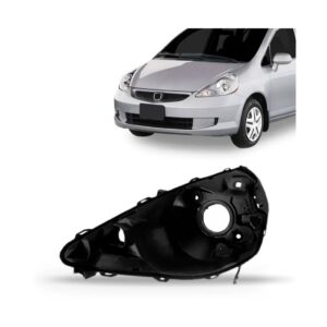 Carcaça Farol Para Honda Fit 2003 2004 2005 2006 2007 2008 Lado Esquerdo