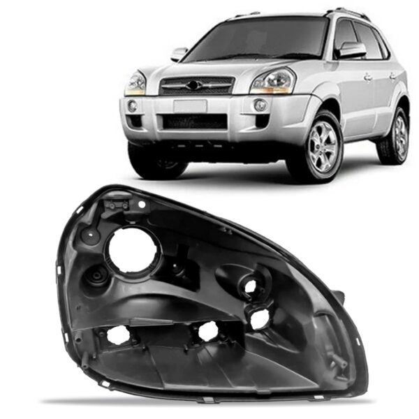 Carcaça Farol Dianteiro Tucson 2004 2005 2006 2007 A 2016 Lado Direito