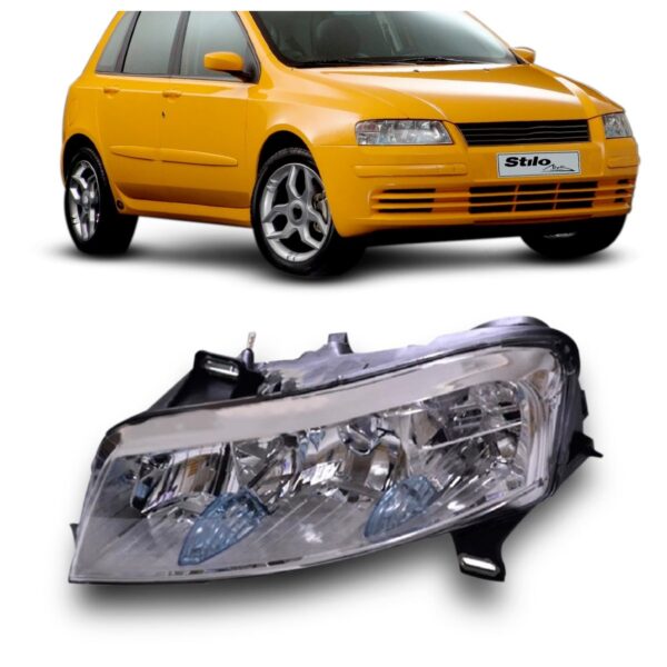 Farol Stilo 2002 03 04 05 2006 Elétrico Sem Motor 1ª Linha - Esquerdo/motorista