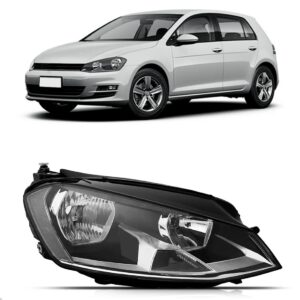 Farol Vw Golf 2014 A 16 Elétrico C/ Motor S/ Xênon 1ª Linha - Direito/passageiro