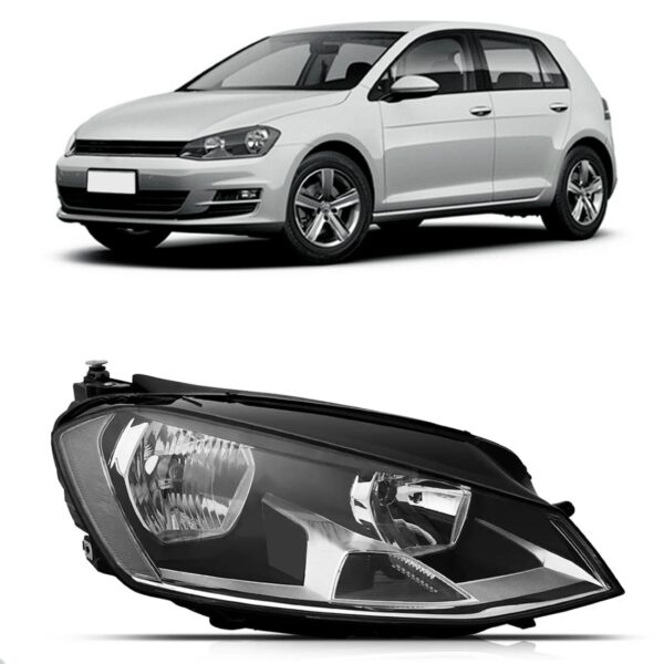 Farol Vw Golf 2014 A 16 Elétrico C/ Motor S/ Xênon 1ª Linha - Direito/passageiro