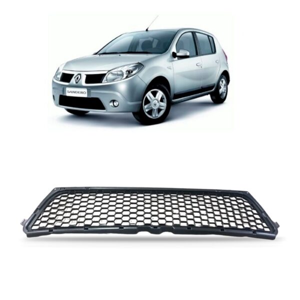 Grade Central Para Sandero 2008 A 2011 1a Linha Preto