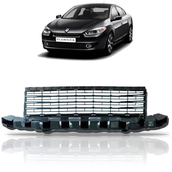 Grade Central Parachoque Renault Fluence 2010 Á 13 1a Linha Preto