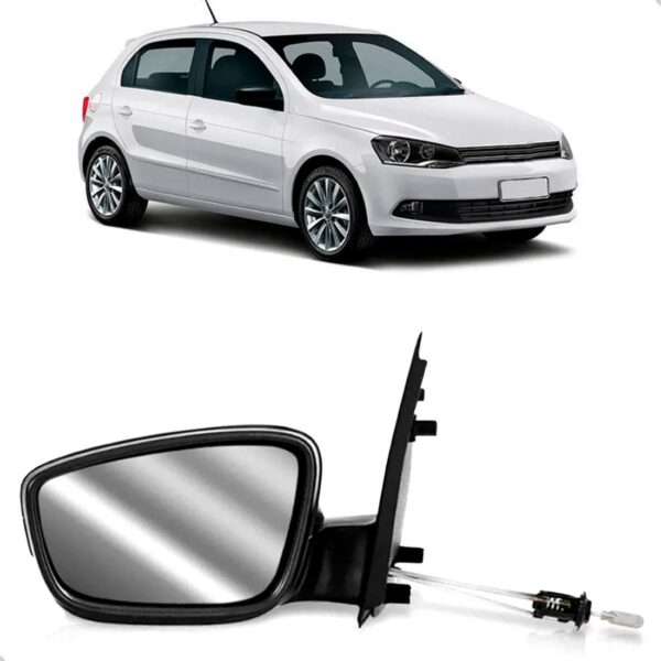 Retrovisor Gol G6 2013 A 2016 Texturizado C/ Controle Lado Esquerdo