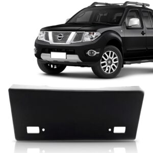 Aplique Suporte Placa Dianteiro Frontier 2008 Á 2014 Preto Preto