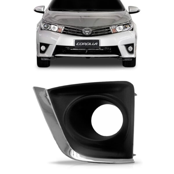 Grade Moldura Milha Toyota Corolla 2015 16 17 Friso Cromado Lado Esquerdo