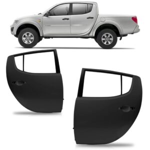 Porta Traseira L200 Triton 2007 A 2013 Preto Lado Direito