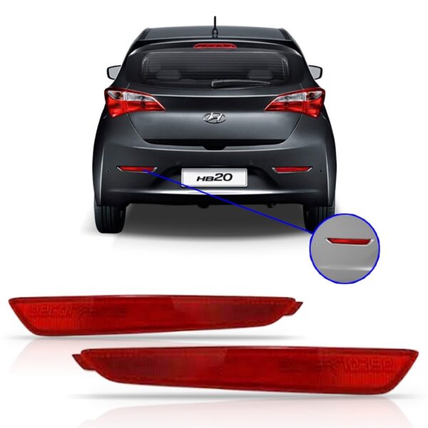Refletor Parachoque Traseiro Hb20 Hatch 2016 A 2019 Lado Direito