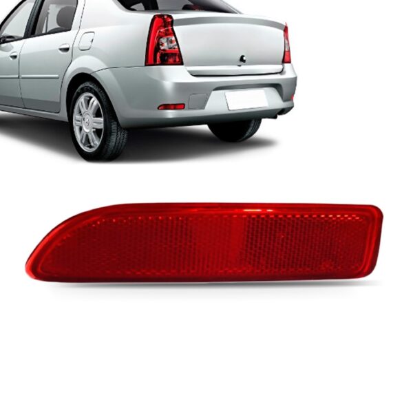 Refletor Parachoque Traseiro Logan 2010 2011 2012 2013 2014 Lado Esquerdo