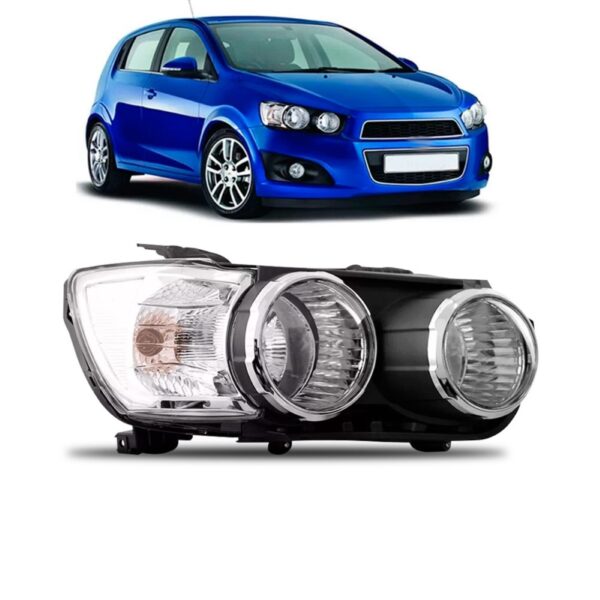 Farol Sonic 2012 2013 2014 Anel Cromado Lado Direito