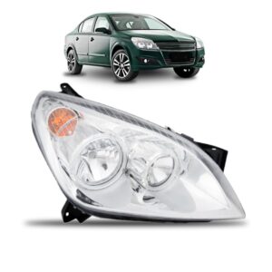 Farol Vectra 2009 A 2012 Manual Cromado Aro Cromado 1ª Linha Direito/passageiro