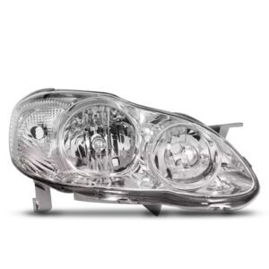 Farol Dianteiro Para Toyota Corolla 05 A 08 Cromado 1ª Linha Esquerdo/motorista