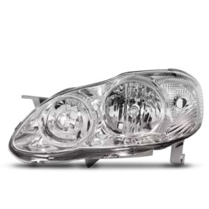 Farol Dianteiro Para Toyota Corolla 05 A 08 Cromado 1ª Linha Esquerdo/motorista