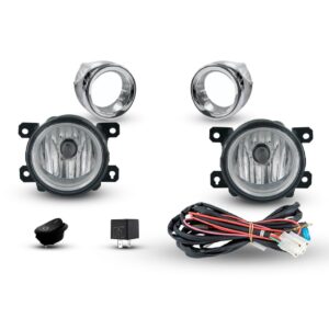 Kit Farol Milha Auxiliar Sandero 15 16 17 C/ Moldura Cromada