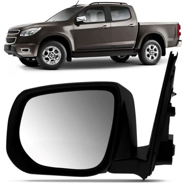 Retrovisor S10 2012 A 2014 Eletrico Cromado Com Pisca Lado Esquerdo