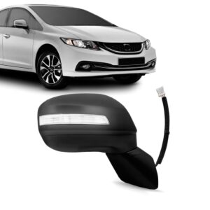 Retrovisor Civic 2012 A 2015 Eletrico C/pisca Preto Ld