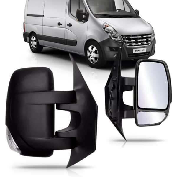 Retrovisor Master 2013 A 2024 Elétrico Com Pisca Braço Curto Lado Direito