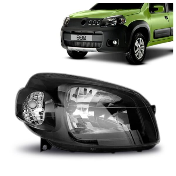 Farol Uno Way Sport 2011 2012 2013 2014 Fumê Preto 1ª Linha - Esquerdo/motorista