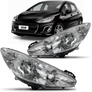 Farol Peugeot 308 2012 A 2015 Manual Com Soquete 1ª Linha Esquerdo/motorista