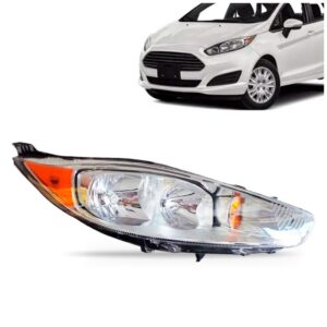 Farol New Fiesta Mexicano 13 14 15 16 Cromado Seta Âmbar Lado Direito