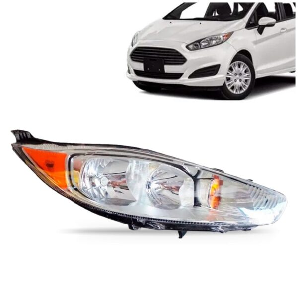 Farol New Fiesta Mexicano 13 14 15 16 Cromado Seta Âmbar Lado Direito